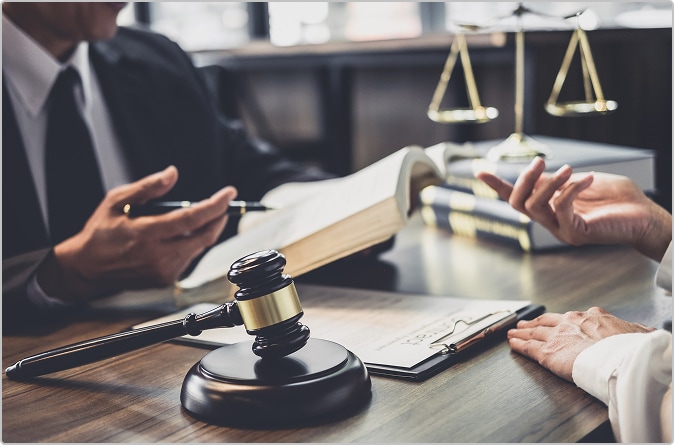Image of attorney and client